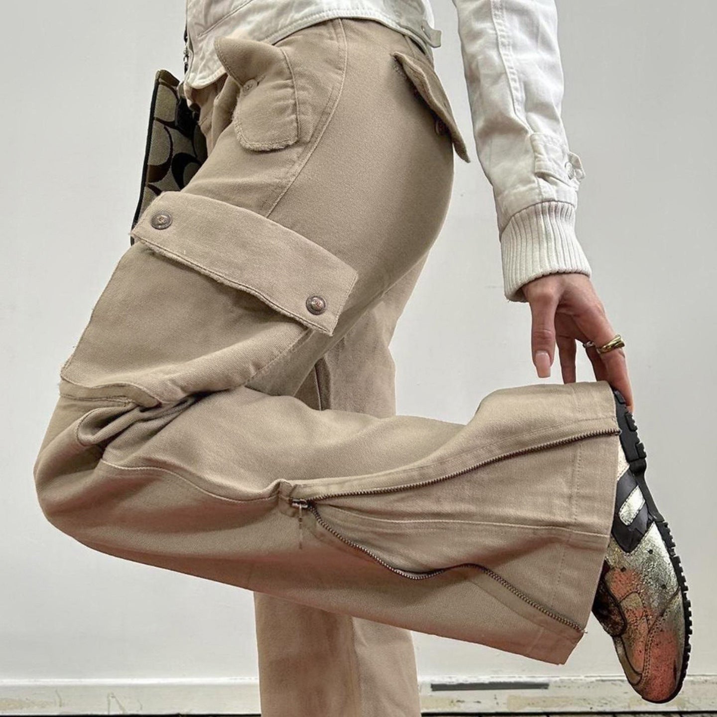 Fashion Street Casual American Worn Looking Washed-out Jeans