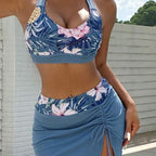 Sexy Lace-up Bikini Three-piece Women's Split