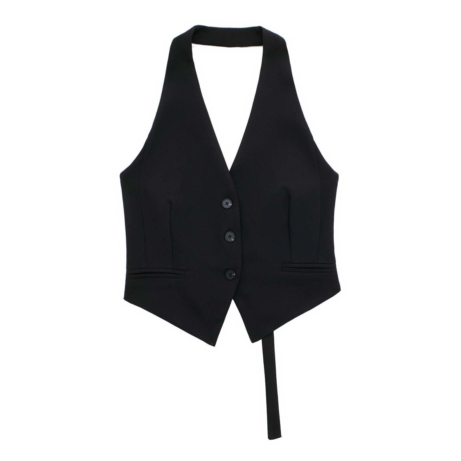 Women's Backless Hanging Collar Vest Jacket