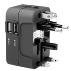 Travel Adapter, Worldwide All In One Universal Travel Adapter Wall Charger AC Power Plug Adapter Wi