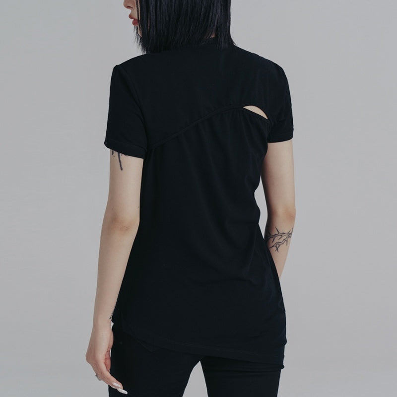 Personalized Circular Arc Design Simple And Thin Short Sleeve