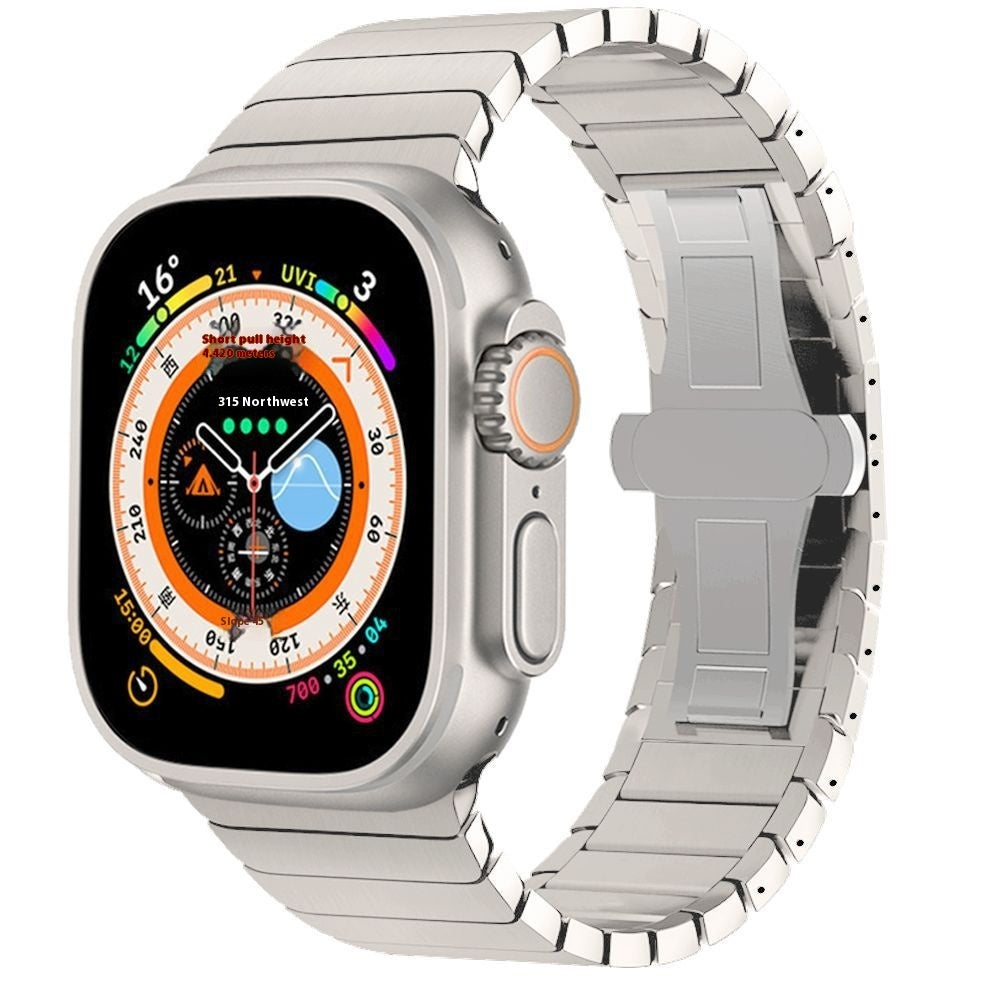 Watch Band Metal Stainless Steel With Butterfly