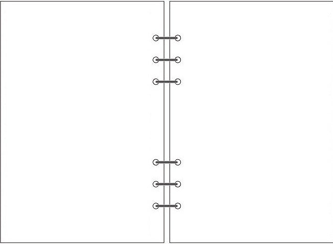 6-hole Notebook Loose-leaf Refill Blank Dot Matrix Horizontal Line