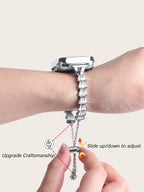 Metal Strap Stainless Steel Shell Diamond Universal