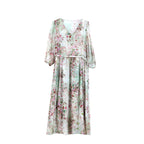 New Fashion V-neck Temperament Printed Dress