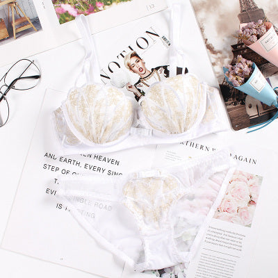 Embroidered shell bra