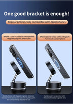 Vacuum Magnetic Phone Holder, Foldable And Retractable, Strong Magnetic, Portable, Multi-scene Use, Easy To Operation, No Bubbles