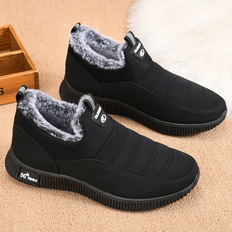 Old Beijing Cotton Shoes Men Plus Velvet Thickening