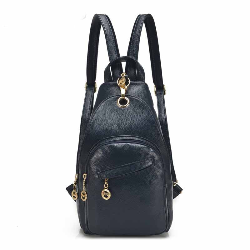Multifunctional One-shoulder Messenger Chest Bag PU Leather Backpack Shoulder Bag
