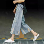 High Waist Loose And Slimming Nostalgic Wide-leg Pants