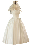 Satin Mori Dress White Girl